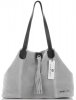 Bőr táska shopper bag Vittoria Gotti világosszürke V3076